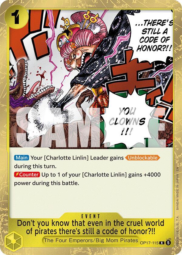 Don't you know that even in the cruel world of pirates there's still a code of honor?!!-The World's Strongest Warriors-R-Foil