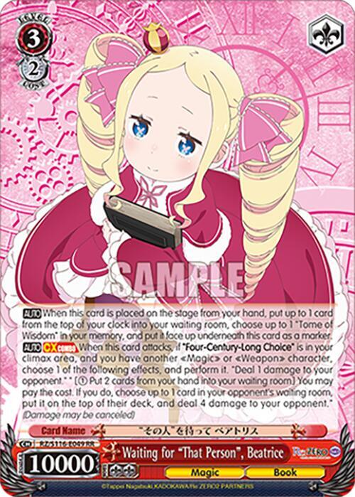 Waiting for "That Person", Beatrice-Re:ZERO -Starting Life in Another World- Vol.3-Double Rare-Normal
