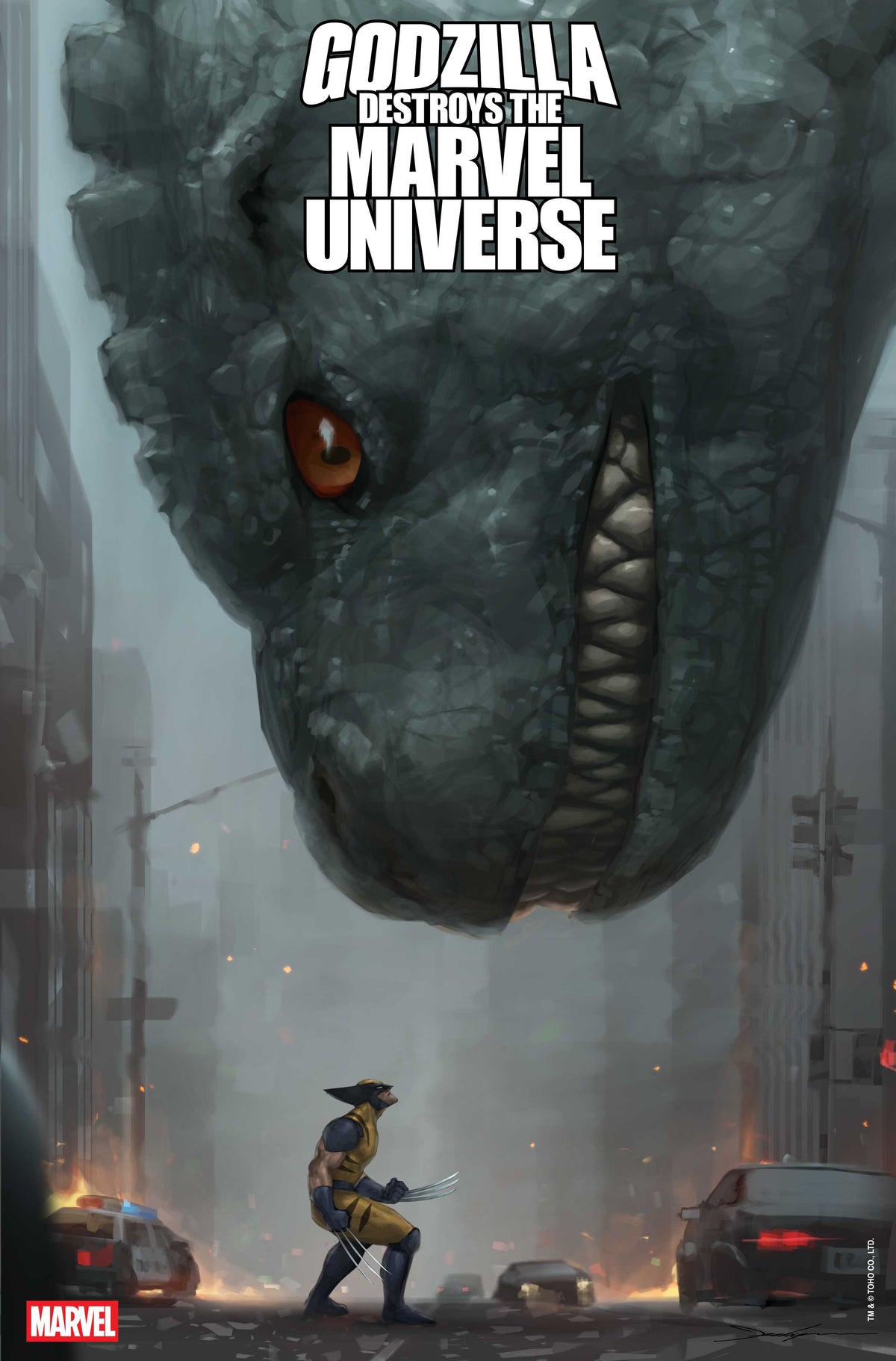 Godzilla Destroys The Marvel Universe #3 Jeehyung Lee Variant