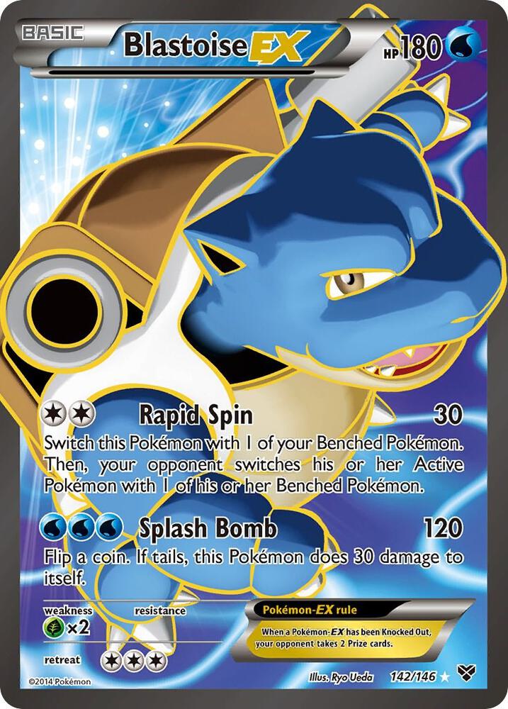 Blastoise EX (142 Full Art)-XY Base Set-Ultra Rare-Holofoil