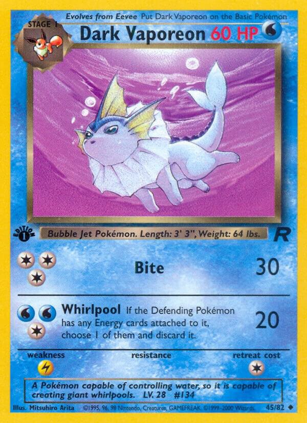 Dark Vaporeon-Team Rocket-Uncommon-Unlimited