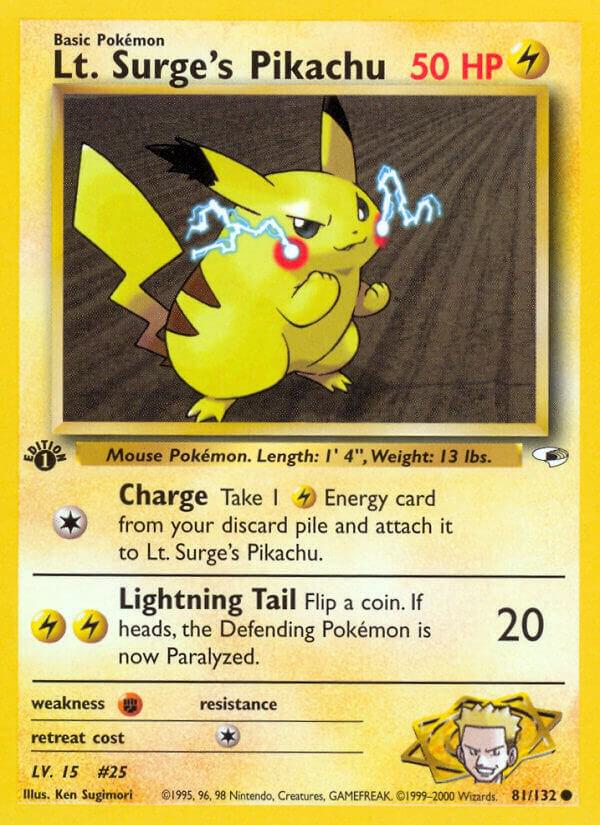 Lt. Surge's Pikachu-Gym Heroes-Common-Unlimited