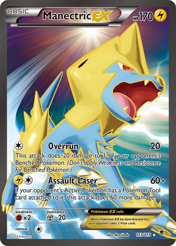 Manectric EX (113 Full Art)-XY - Phantom Forces-Ultra Rare-Holofoil