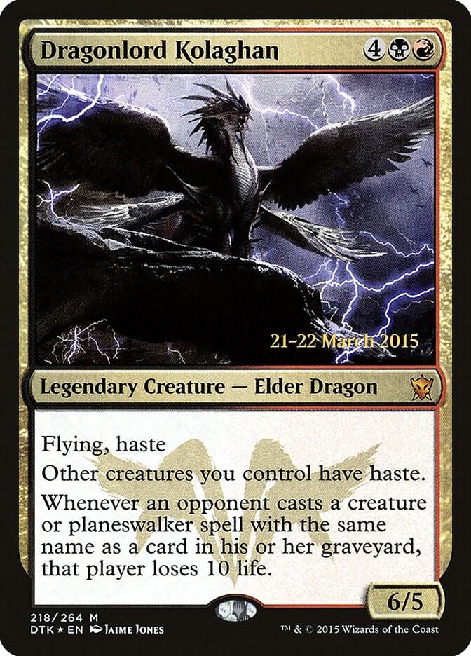 Dragonlord Kolaghan-Prerelease Cards-M-Foil