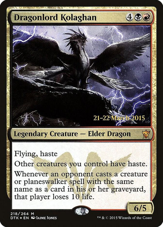 Dragonlord Kolaghan-Prerelease Cards-M-Foil