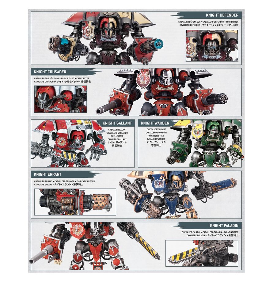 IMPERIAL KNIGHTS: KNIGHT QUESTORIS (Defender, Paladin, Errant, Gallant, Warden, Crusader, or Despoiler)