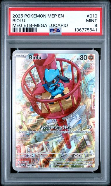 2025 POKEMON MEP EN-ME BLACK STAR PROMO #010 RIOLU MEG ETB-MEGA LUCARIO