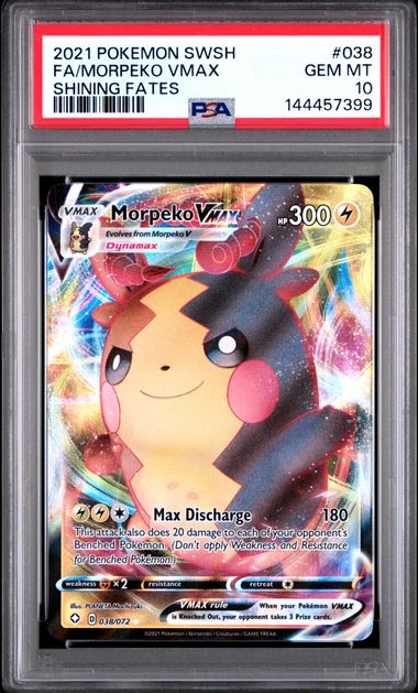 2021 POKEMON SWORD & SHIELD SHINING FATES #038 FA/MORPEKO VMAX SHINING FATES