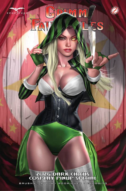 Grimm Fairy Tales 2026 Dark Circus Cosplay Pinup Special Cover B