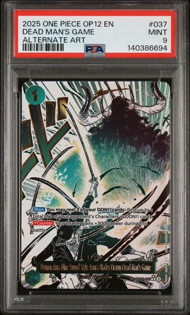 2025 ONE PIECE OP12-LEGACY OF THE MASTER #037 DEAD MAN'S GAME ALTERNATE ART