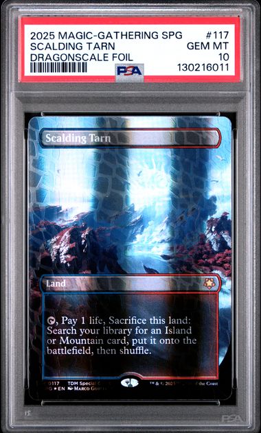 2025 MAGIC THE GATHERING TARKIR: DRAGONSTORM SPECIAL GUESTS #0117 SCALDING TARN DRAGONSCALE FOIL