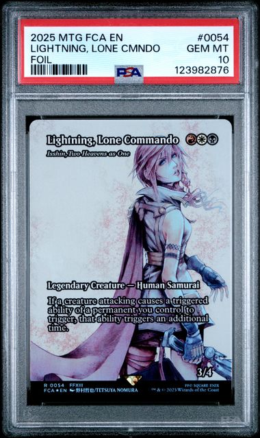 2025 MAGIC THE GATHERING FINAL FANTASY THROUGH THE AGES #0054 LIGHTNING, LONE CMNDO FOIL