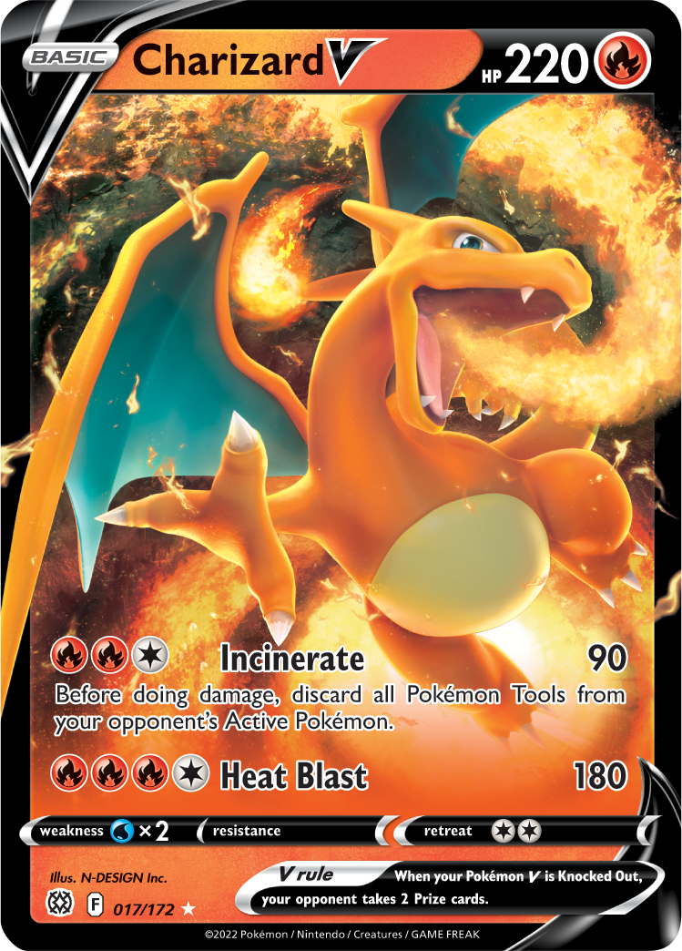 Charizard V-SWSH09: Brilliant Stars-Ultra Rare-Holofoil