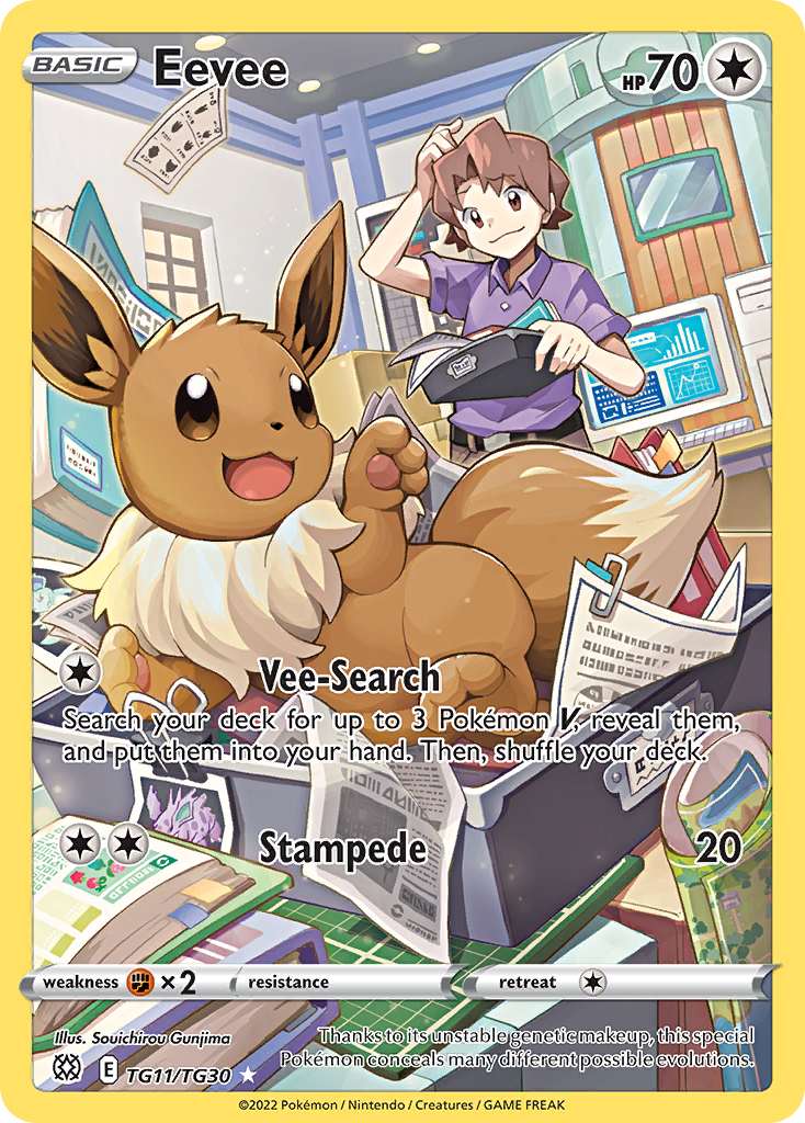 Eevee-SWSH09: Brilliant Stars Trainer Gallery-Ultra Rare-Holofoil