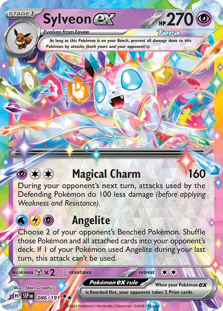 Sylveon ex-SV08: Surging Sparks-Double Rare-Holofoil