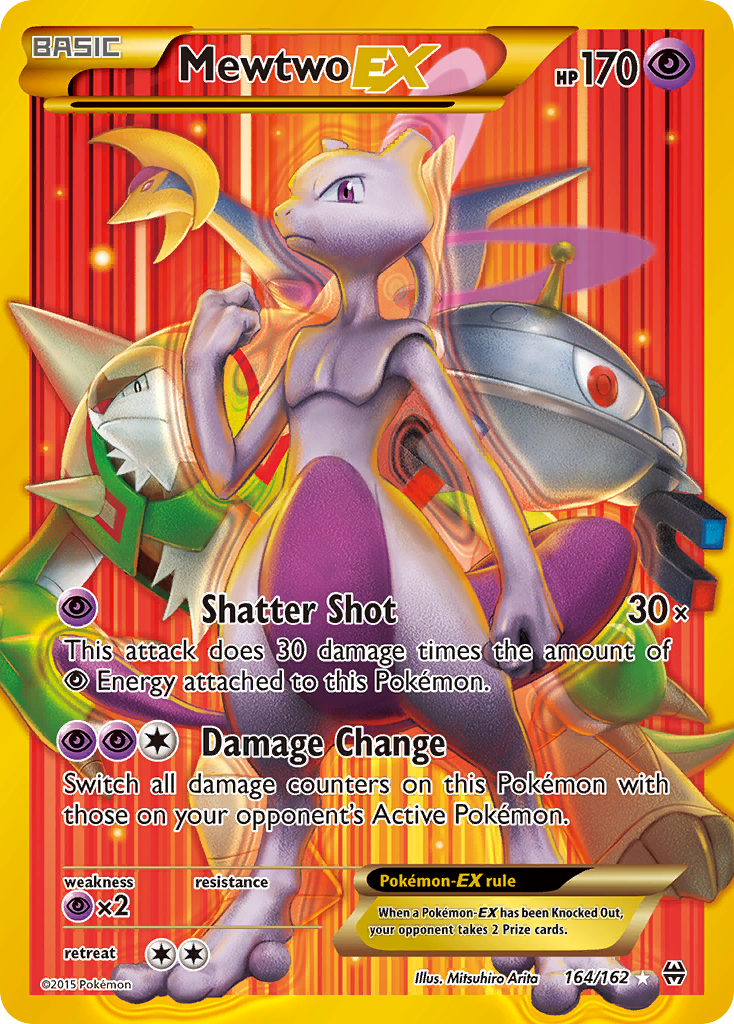 Mewtwo EX (164 Secret Full Art)-XY - BREAKthrough-Secret Rare-Holofoil