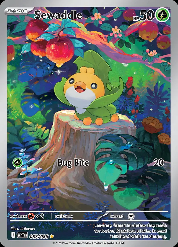 Sewaddle - 087/086-SV: White Flare-Illustration Rare-Holofoil