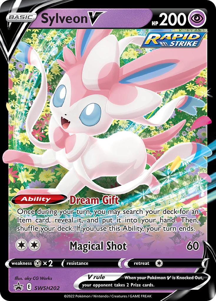 Sylveon V - SWSH202-SWSH: Sword & Shield Promo Cards-Promo-Holofoil