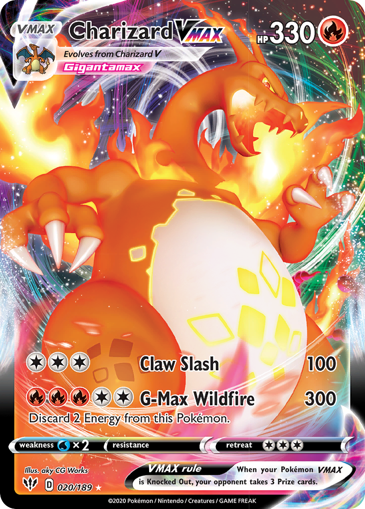 Charizard VMAX-SWSH03: Darkness Ablaze-Ultra Rare-Holofoil