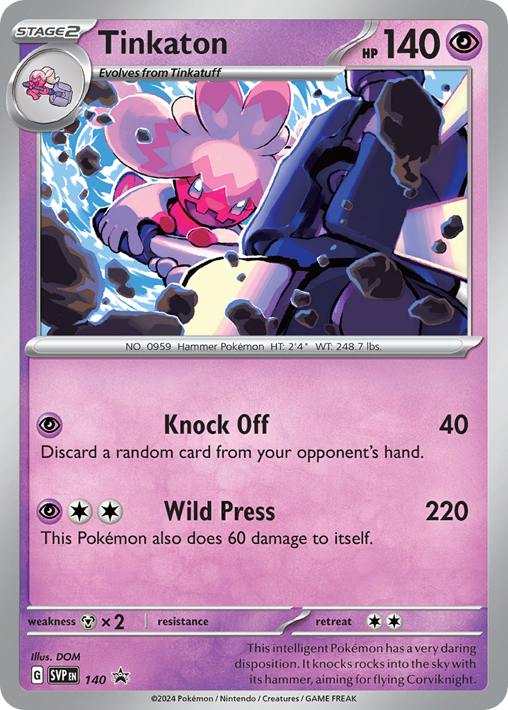 Tinkaton - 140 (Cosmo Holo)-SV: Scarlet & Violet Promo Cards-Promo-Holofoil