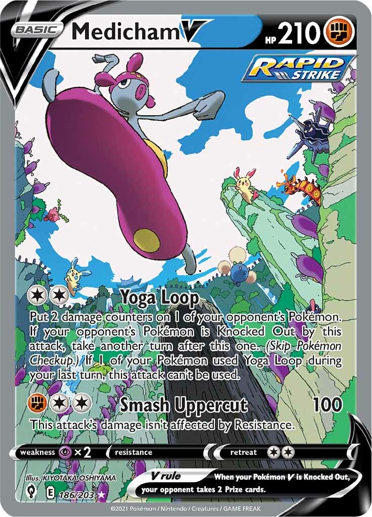 Medicham V (Alternate Full Art)-SWSH07: Evolving Skies-Ultra Rare-Holofoil