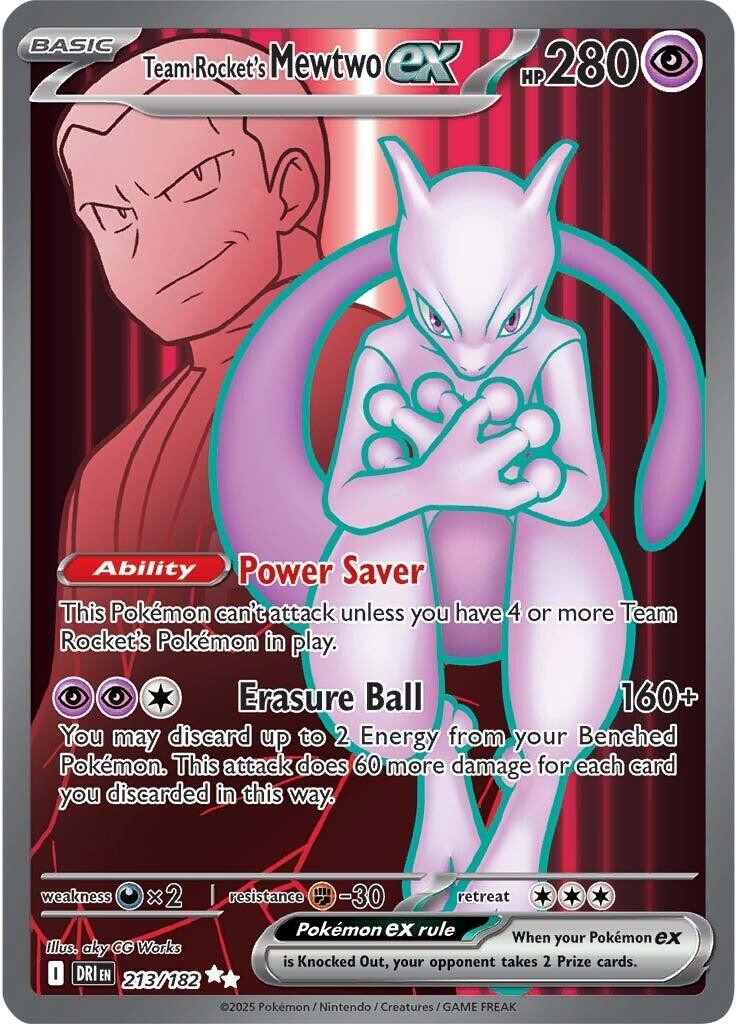 Team Rocket's Mewtwo ex - 213/182-SV10: Destined Rivals-Ultra Rare-Holofoil
