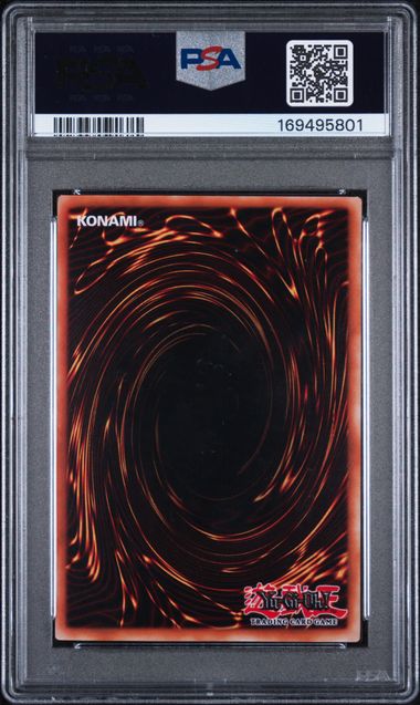 2002 YU-GI-OH! FMR-FORBIDDEN MEMORIES PROMO #001 RED-EYES BLK.MTL.DRG. FORBIDDEN MEMORIES PSA 8