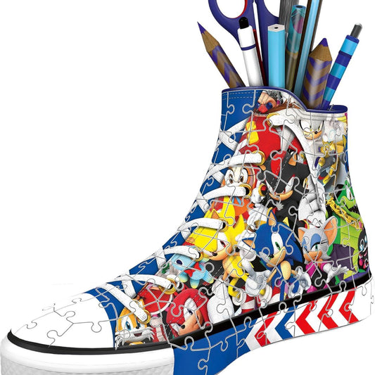 Ravensburger 3D Puzzle 11593 - Sneaker Sonic - Practical Pen Holder - Desk Organiser for Adults and Children
