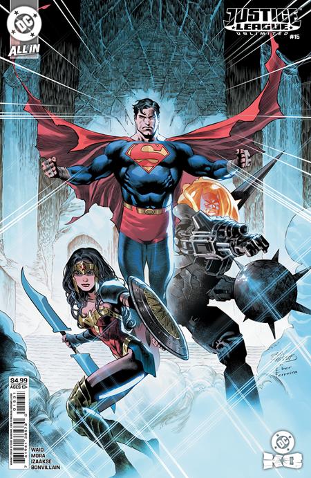 JUSTICE LEAGUE UNLIMITED #15 CVR C EDDY BARROWS & EBER FERREIRA CARD STOCK VAR (DC K.O.)