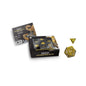 FANROLL: DUNGEONS AND DRAGONS: DRAGON SCALE METAL DICE SET: GOLD (7CT POLY SET)