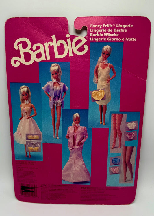 1986 Barbie Fancy Frills Lingerie Pink Nightgown