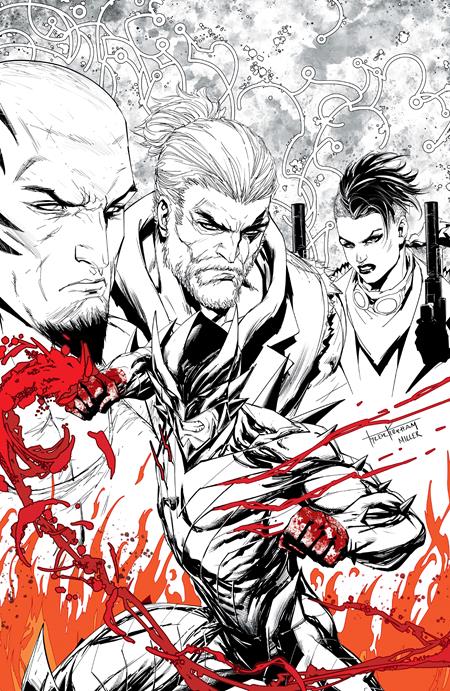 FIREBORN #1 CVR L TYLER KIRKHAM BLACK & WHITE & BLOOD VIRGIN VAR