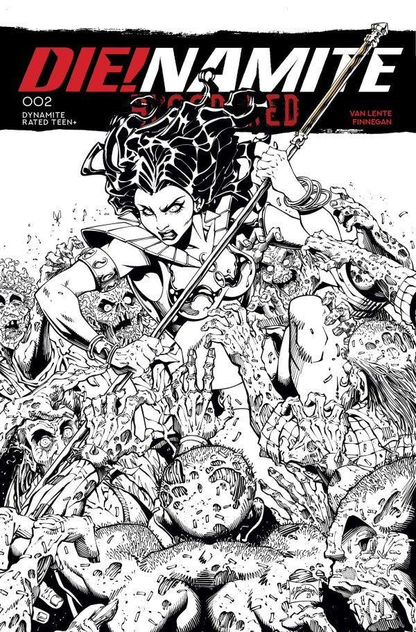 DIENAMITE BLOOD RED #2 CVR K INC 1:7 WILL ROBSON LINE ART FOC BONUS VAR