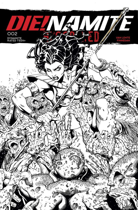 DIENAMITE BLOOD RED #2 CVR K INC 1:7 WILL ROBSON LINE ART FOC BONUS VAR
