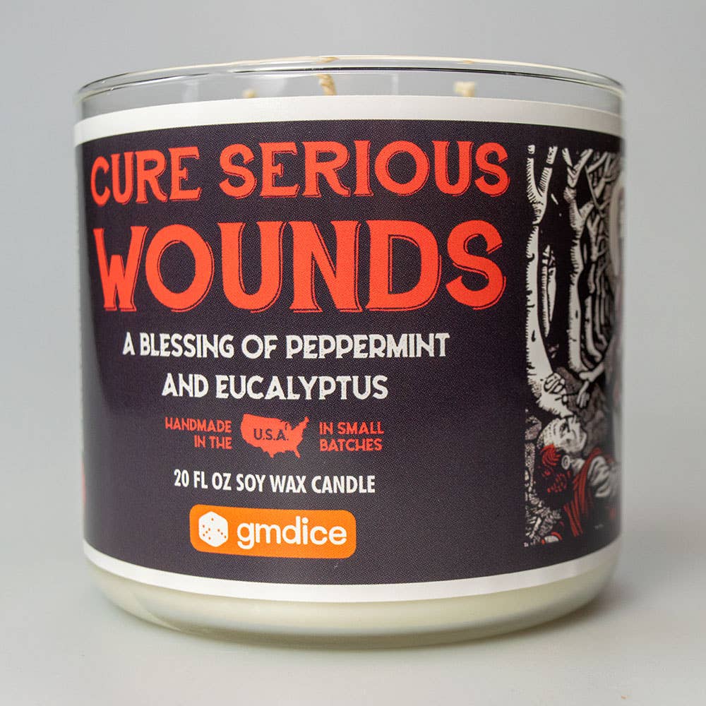 Cure Wounds Gaming Candle: 20oz 3-wick Jar