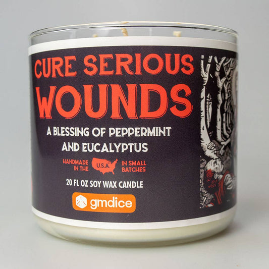 Cure Wounds Gaming Candle: 20oz 3-wick Jar