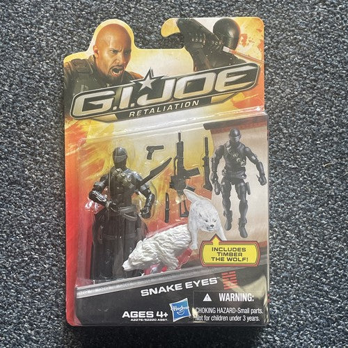 G.I. Joe Retaliation Snake Eyes V67 figure with Timber The Wolf