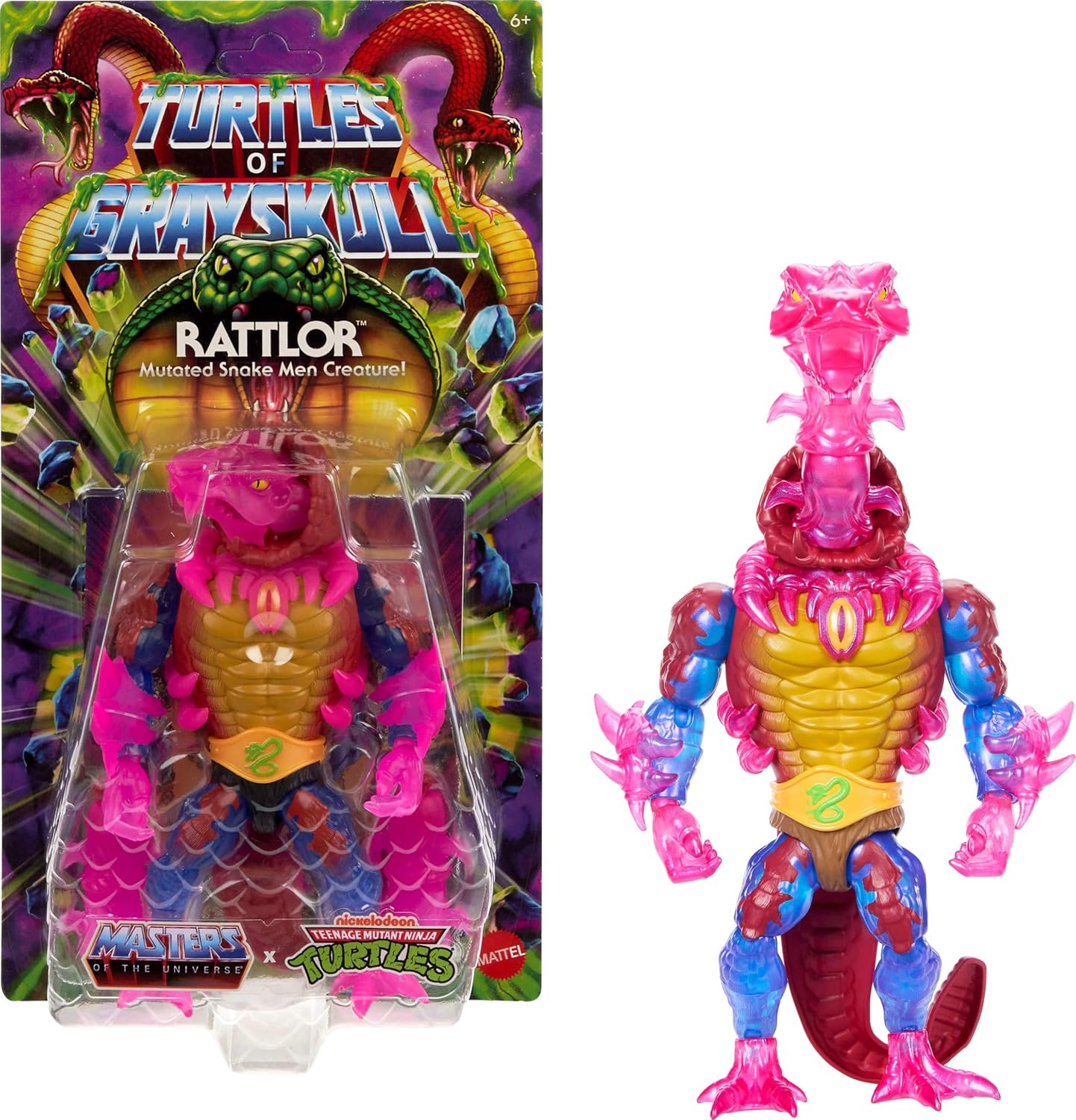 Masters of the Universe Origins Turtles of Grayskull Wave 5 Rattlor Action Figure