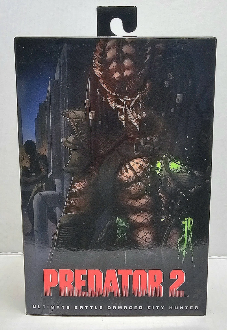 NECA Predator 2 Ultimate Battle Damaged City Hunter Predator 8 Inch Action Fig. (Opened, CIB)