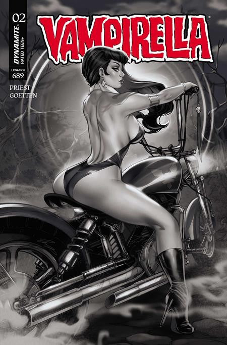 VAMPIRELLA (2026) #2 CVR M INC 1:7 COPY ELIAS CHATZOUDIS B&W VAR