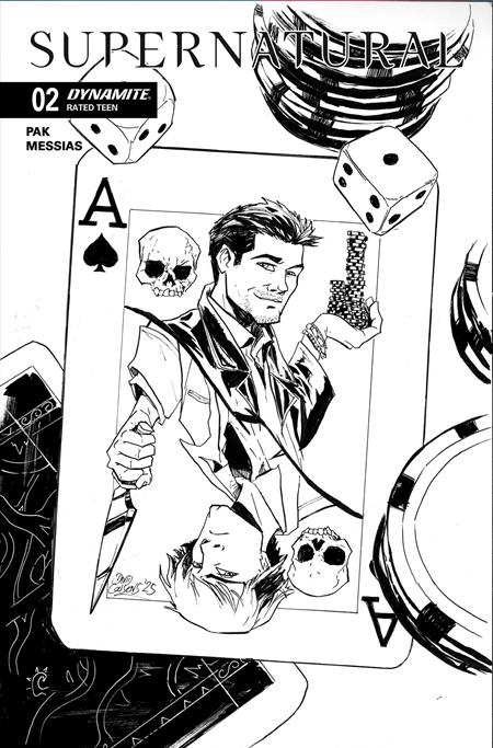 SUPERNATURAL #2 CVR K INC 1:7 DAVID COUSENS LINE ART FOC BONUS VAR