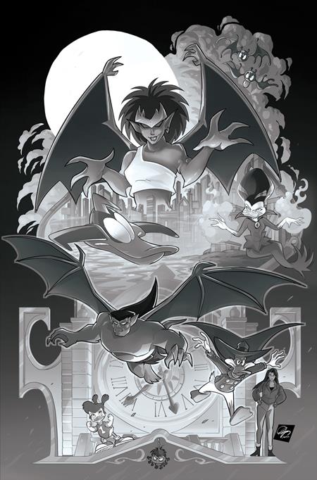 GARGOYLES DARKWING DUCK #1 CVR L INC 1:25 CIRO CANGIALOSI LINE ART VIRGIN VAR