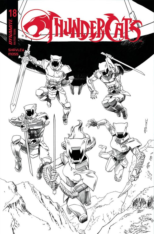 ThunderCats #18 Cover N 1:10 Declan Shalvey Black & White Variant