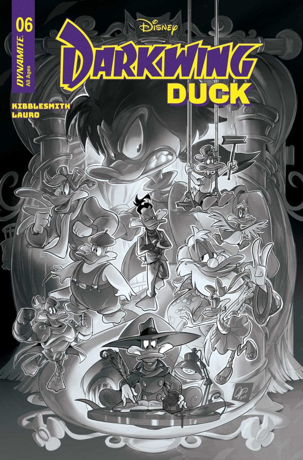Darkwing Duck #6 Cover F 1:10 Ciro Cangialosi Black & White Variant