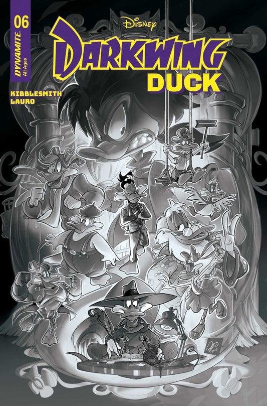 Darkwing Duck #6 Cover F 1:10 Ciro Cangialosi Black & White Variant