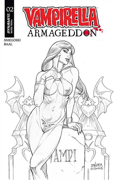 VAMPIRELLA ARMAGEDDON #2 CVR K INC 1:10 JOSEPH MICHAEL LINSNER LINE ART VAR