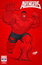 AVENGERS #35 DAVID NAKAYAMA COLOR BLOCK RED VARIANT