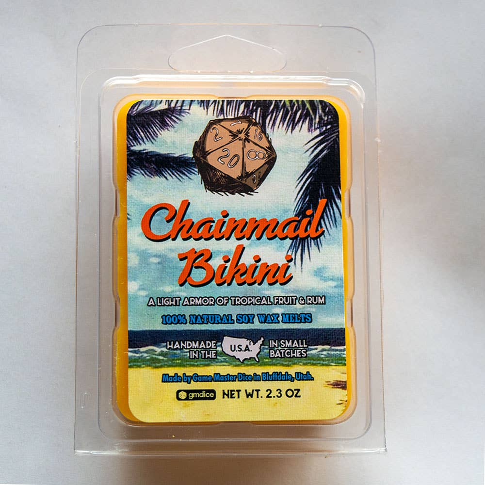 Chainmail Bikini Gaming Candle: 20oz 3-wick Jar