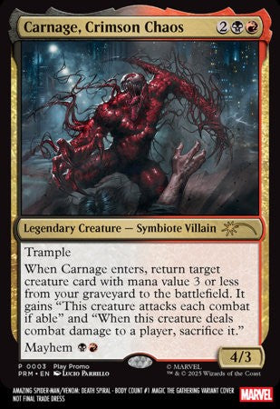 AMAZING SPIDER-MAN/VENOM: DEATH SPIRAL - BODY COUNT #1 LUCIO PARRILLO MAGIC: THE GATHERING VARIANT [DS]