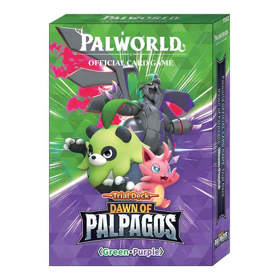 PALWORLD OFFICIAL CARD GAME: TRIAL DECK: DAWN OF PALPAGOS: GREEN-PURPLE (6CT)